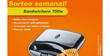 SORTEO SANDWICHERA DE 750 W