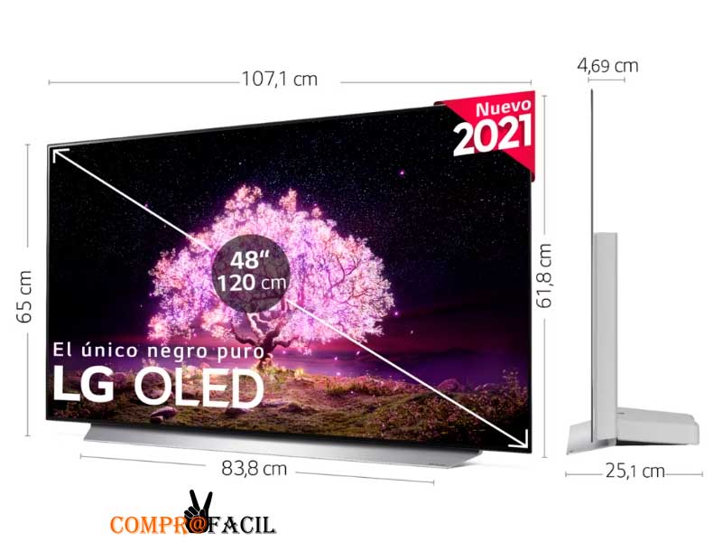 Televisor LG OLED48C15LA - Smart TV, 4K, 48'' - ComproFacil