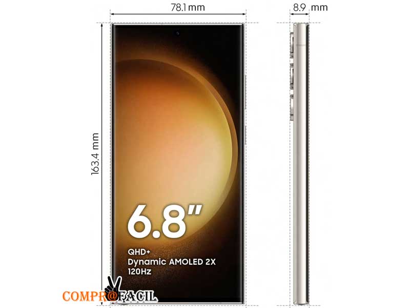 Celular 5G Samsung Galaxy S23 Ultra Beige 512GB