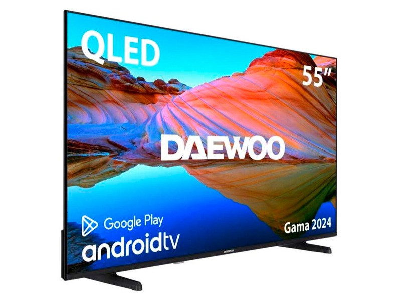 Televisor Qled Daewoo 55 4k Uhd Usb Smart Tv Android Wifi Bluetooth Dolby